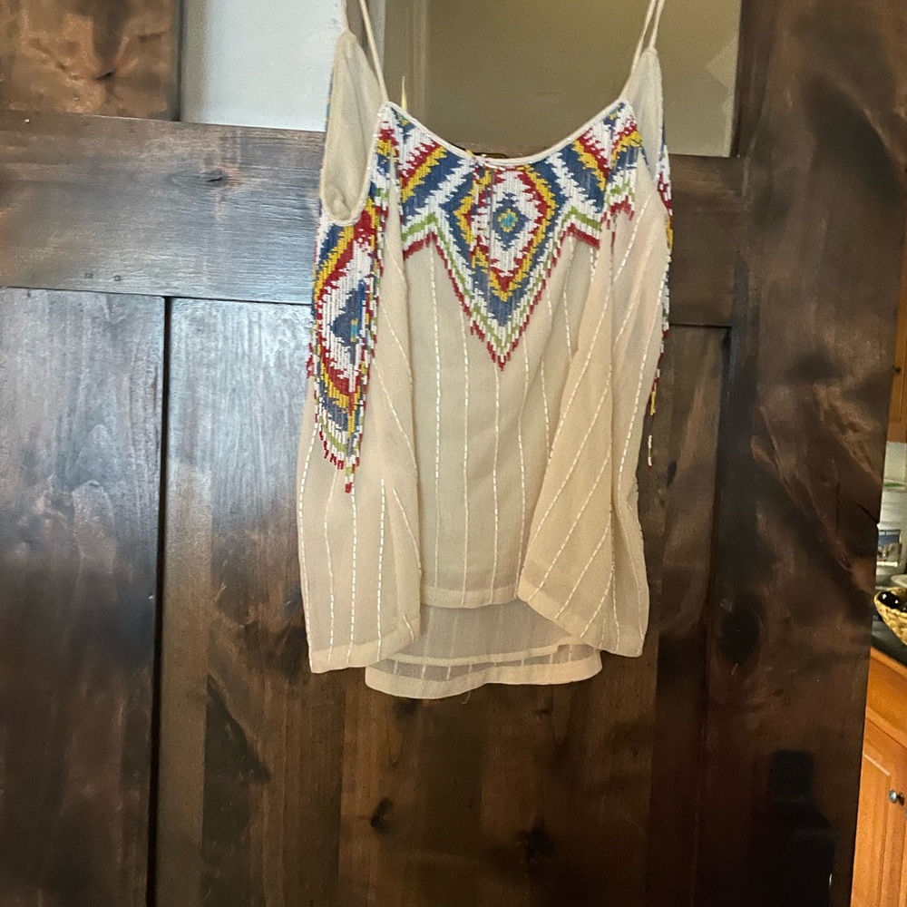 Ralph Lauren beaded silk cami